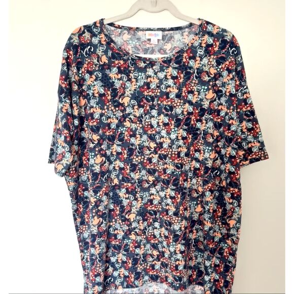 Lularoe Irma Disney Minnie Print Elbow Lenght Sleeve Hi Low Oversized Top S - Picture 1 of 7